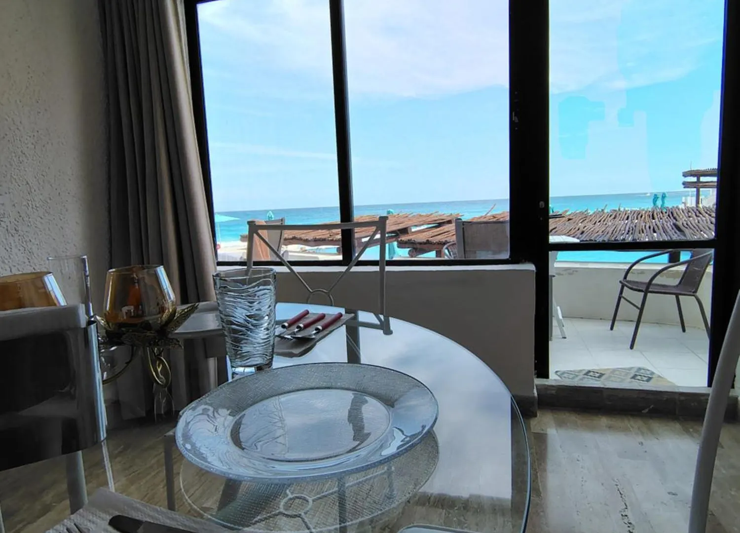 Beachfront Studio With Ocean View Cancun 0*,